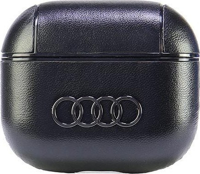 Kapak për AirPods 3 Audi Leather Big Logo, lëkurë, i zi