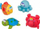 Set lodrash për banjo Akuku Bath Toys, 4 copë, shumëngjyrëshe
