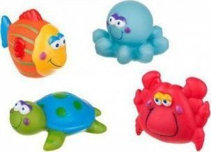 Set lodrash për banjo Akuku Bath Toys, 4 copë, shumëngjyrëshe
