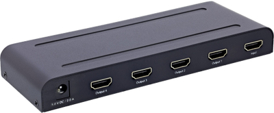 HDMI Сплитер InLine, 4 порти, 4K 60Hz, црн