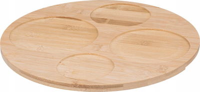 Set servirjeje Secret De Gourmet Bamboo Porc, 5 pjesë, bambu dhe porcelan, ngjyrë natyrale