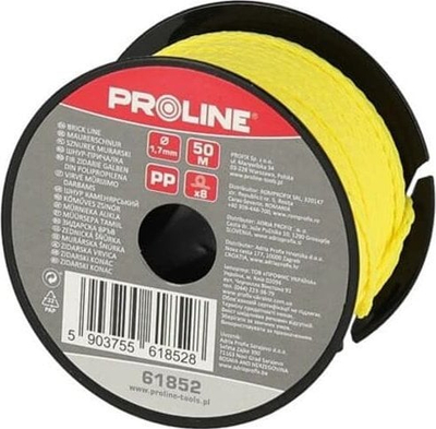 Litar muratorësh Proline, polipropilen 1.7mm, 50m, i verdhë