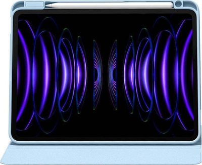 Kapak mbrojtës për tablet Baseus Minimalist për iPad Pro 12.9", magnetik, me mbajtëse për Apple Pencil, blu e çelët