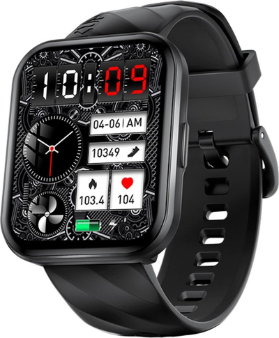Smartwatch Kumi KU6 Meta, NFC, monitorim shëndeti, i zi