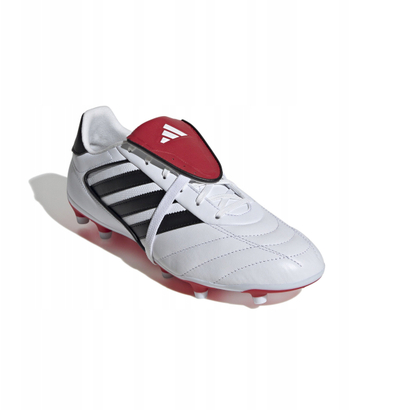 Këpucë futbolli Adidas Copa Gloro II FG M IG8743, lëkurë natyrale, për fushë me bar natyral, të bardha të zeza me të kuqe
