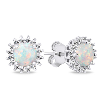 Set bizhuterish Brilio SET231W, argjend, opal, argjendi
