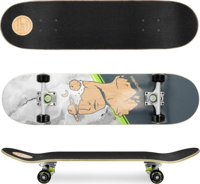 Skateboard Spokey Skalle II, ABEC7, 92A, gri