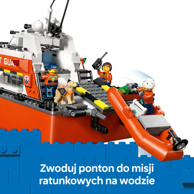 Lodër LEGO City 60504, Coast Guard Rescue Boat, 742 pjesë, shumëngjyrëshe