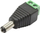 Konektor DC mashkull për LED, 2.1/5.5 mm, deri 48V, i zi