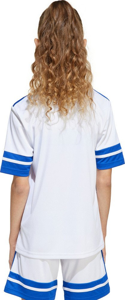 Bluzë sportive për fëmijë adidas Squadra 25 Jr JJ0060, poliester, Aeroready, e bardhë blu