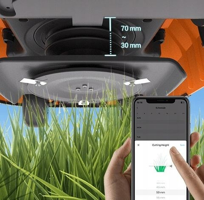 Kositëse robotike bari Ezviz RM600, për 600 m², IPX6, e zezë