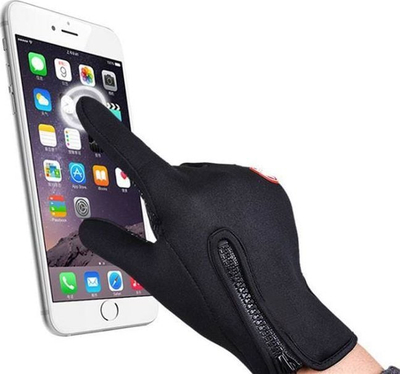Doreza sportive touch për telefon XL, dimri, antirrëshqitëse, të zeza