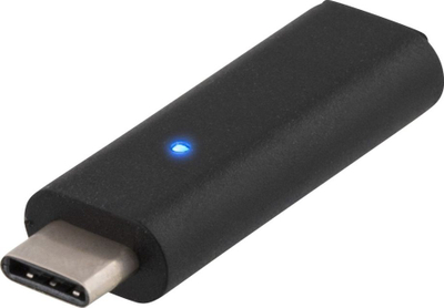 Adapter USB Deltaco USB C në Micro USB, USB 2.0, me LED, i zi