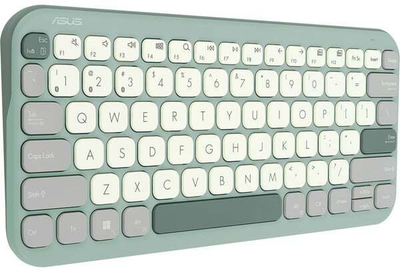 Tastierë wireless Asus KW100, kompakte, profile të ulëta, jeshile
