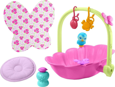 Set lodër për bebe My Garden Baby Mattel, vaskë dhe shtrat 2 në 1, për kukulla 29 cm, shumëngjyrësh