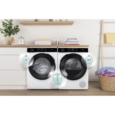 Tharëse rrobash Gorenje DPNA92WIFI, 9 kg, A++, e bardhë e zezë