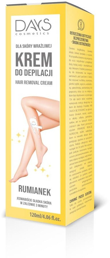 Krem depilues DAYS COSMETICS me kamomil, për trup, 120 ml