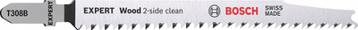 Tehe sharrë vertikale Bosch Expert T308B Wood Clean Cut, set 25 copë, për dru