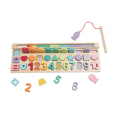 Loje edukative Momki, puzzle druri 4 në 1, 35 pjesë, multingjyrëshe