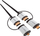 Kabllo HDMI Omega 43865, V1.4, 1.5m, me adapter MiniHDMI dhe MicroHDMI, e zezë