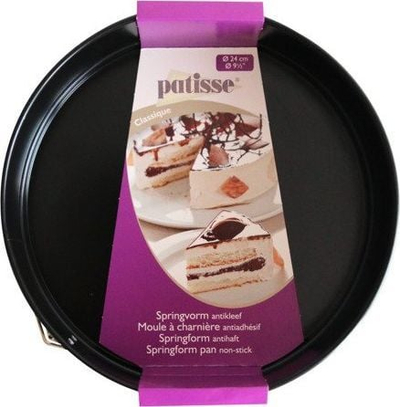 Formë pjekjeje Patisse Springform Classic, 24 cm, çelik jo-ngjitës, e zezë