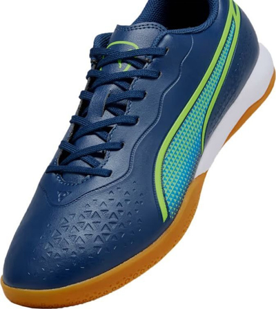 Këpucë futbolli për sallë Puma King Match IT M 107261 02, taban gome non marking, mikrofibër, bleu