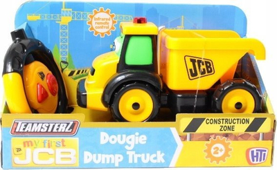 Kamion lodër me telekomandë Teamsterz JCB My First Dougie Dump Truck, për kalamaj, i verdhë