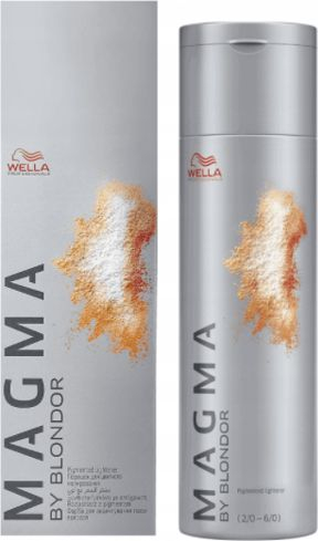 Pluhur ngjyrues për flokë Wella Professionals Magma by Blondor /74 Red Brown, 120g
