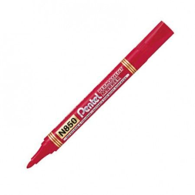 Marker permanent Pentel N850, i kuq