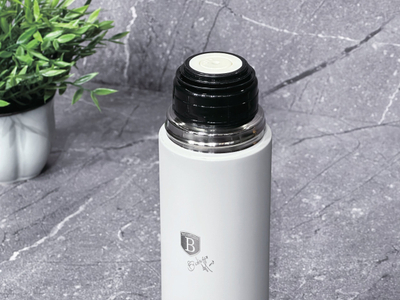 Termos Berlinger Haus Aspen, 1L, çelik inox, gri mat