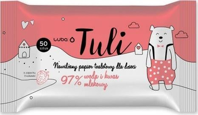 Letra të lagështa tualeti për fëmijë Luba Tuli, 97% ujë, 50 copë