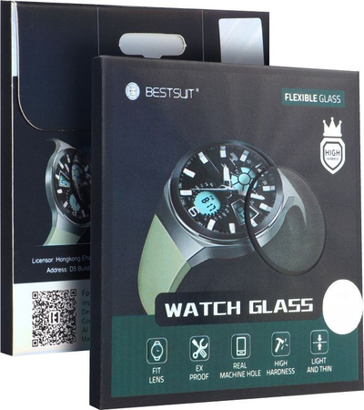 Mbrojtës ekrani Bestsuit Hybrid Glass për Apple Watch Series 7 45mm, transparent