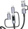 Kabllo USB Usams Sufeng 6n1 SJ736, 2m, 60W, argjendi