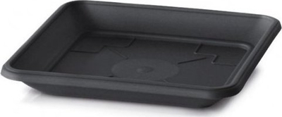 Nëndishje katrore TERRA, 14cm, plastike, antracit