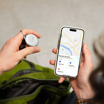 Gjurmues aksesor SBS Track My Circle, Apple Find My, IP65, i bardhë