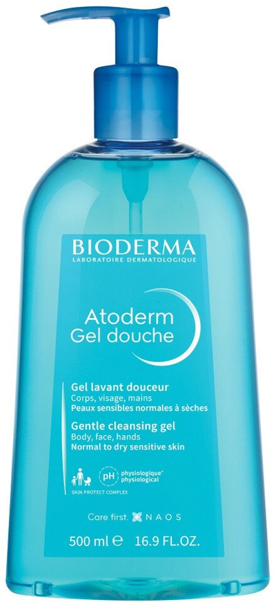 Xhel dushi Bioderma Atoderm Gentle, 500 ml, për lëkurë të thatë