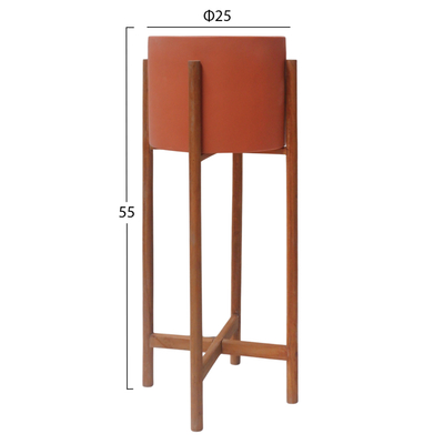 Vazo dekorative RENTIL HM4684.08S, Fiber Cement, 25x55 cm, terrakote
