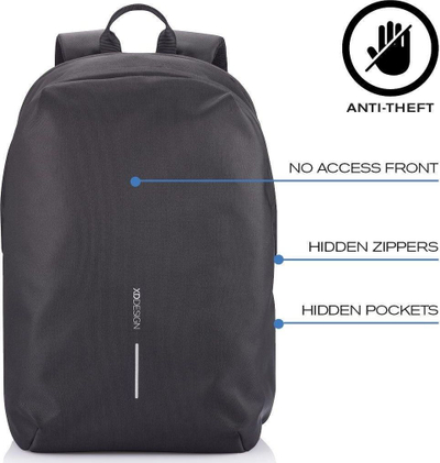 Ранец против кражба XD Design Bobby Soft, 15.6\", 16L, црн