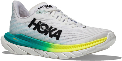 Патики за трчање Hoka Mach 5 за мажи, лесни, со висок амортизирачки ефект, бели