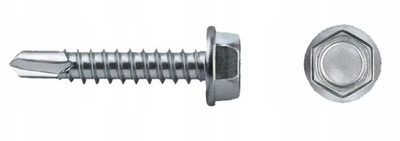 Vidë vetëshpuese Celo DIN 7504K, 4.2x13 mm, çelik i galvanizuar, ngjyrë argjendtë
