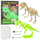 Set gërmimi dinosaur Glow In The Dark Lean Toys, skelet fosforeshent, mbi 6 vjeç, jeshil