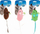 Lodra për mace Duvo+ Cat Toy Plush Mice, set minj pelushi, 9.5x4x6cm, shumëngjyrëshe