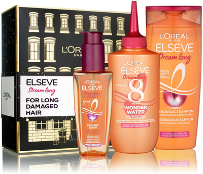 Set për flokë L´Oréal Paris Dream Long, Shampo për flokë 400 ml + Balsam për flokë 200 ml + Serum për flokë të gjatë 200 ml