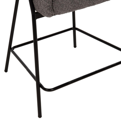 Stol mesatar Wolf 56x56x96Hcm (HM8584.01), gri/ zezë