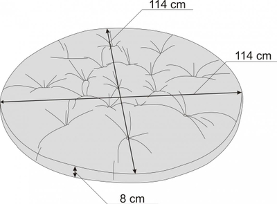 Jastëk kopshti Hobbygarden CUSHION SOA, 114cm, material Oxford, jeshil