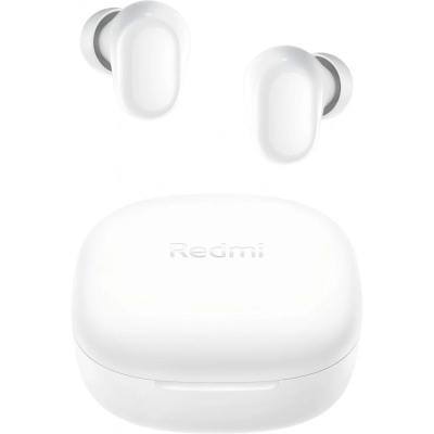Kufje wireless Redmi Buds 6 Play, Bluetooth, me kuti karikimi, të bardha