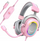 Слушалки гејминг Fifine H6P AmpliGame, 7.1, RGB, розова