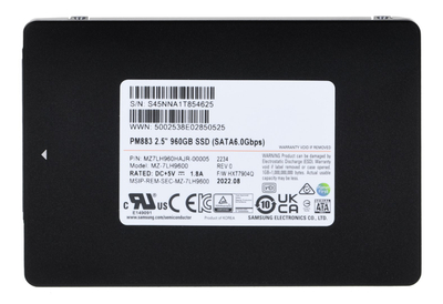 Disk SSD Samsung PM883, 2.5", 960GB, SATA III