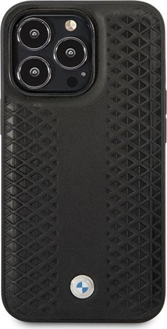 Mbulesë telefoni BMW Leather Signature, për iPhone 14 Pro, lëkurë, e zezë