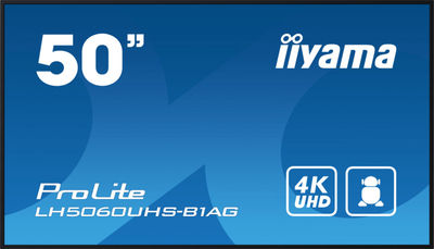 Monitor profesional iiyama ProLite LH5060UHS-B1AG, 50\", 4K UHD, Android 11, i zi